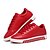 Недорогие Мужские кроссовки-Для мужчин обувь Полиуретан Весна Лето Удобная обувь Кеды Шнуровка Назначение Атлетический Повседневные Белый Черный Красный
