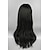 abordables Pelucas para disfraz-Pelucas de cosplay Pelucas sintéticas Pelucas de Broma Recto Corte Recto Peluca Media Negro Pelo sintético Mujer Negro