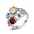 voordelige Ringen-Dames Kristal Statement Ring - Kristal, Verguld, Gesimuleerde diamant Prinsessa Klassiek 7 / 8 / 9 Rood / blauw / Geel / Gouden Voor Bruiloft / Feest / Feest / Uitgaan / Causaal