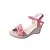 preiswerte Damensandalen-Damen Sandalen Walking Club-Schuhe Wildleder PU Frühling Sommer Herbst Normal Schnalle Keilabsatz Plateau Weiß Blau Rosa 5 - 7 cm