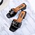cheap Women&#039;s Sandals-Women&#039;s Sandals Comfort Summer PU Outdoor Low Heel Black Beige Dark Brown 3in-3 3/4in