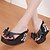 cheap Women&#039;s Slippers &amp; Flip-Flops-Women&#039;s Wedge Heel Flip-Flops Summer Wedge Heel Bowknot Leatherette White / Black / Red