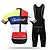 preiswerte Herrenbekleidungs-Sets-XINTOWN Herren Radtrikot mit Radhose kurz Trägern fahrradbekleidung Kurzarm MTB Mountain Rennrad Narzisse Patchwork Fahhrad Trikot Trägerhose / Lange Radhose Mit Trägern Lycra Atmungsaktiv