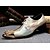 baratos Sapatos Oxford para Homem-Homens Sapatos formais Pele Napa Primavera / Outono Vintage Oxfords Dourado / Festas &amp; Noite / Festas &amp; Noite / Ao ar livre