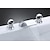 cheap Bathroom Sink Faucets-Bathroom Sink Faucet - Waterfall / Widespread Chrome Widespread Two Handles Three HolesBath Taps