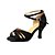 olcso Latin cipők-Női Latin cipők Pihe Szandál Csat Tűsarok Személyre szabható Dance Shoes Fekete