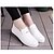 abordables Zapatillas sin cordones y mocasines de mujer-Mujer Zapatos de taco bajo y Slip-On Confort Primavera Tela PU Casual Blanco Negro Gris Verde Ejército Plano