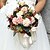זול פרחי חתונה-פרחי חתונה עגול ורדים זרים חתונה/ אירוע סאטן