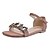 preiswerte Damensandalen-Damen Schuhe PU Sommer Komfort Sandalen Walking Flacher Absatz Runde Zehe Strass für Normal Kleid Schwarz Grau Rosa