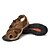 baratos Sandálias para Homem-Homens Sapatos Confortáveis Pele Primavera / Verão Sandálias Água Castanho Claro / Casual / Ao ar livre / EU40