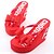 ieftine Flip-Flops de Damă-Pentru femei Pantofi cu toc din toc Vară Toc Platformă Funde Imitație de Piele Alb / Negru / Rosu
