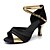 cheap Latin Shoes-Women&#039;s Latin Shoes Salsa Shoes Indoor Heel Customized Heel Buckle Silver Gold Red / Silk