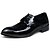 abordables Zapatos Oxford de hombre-Hombre Impresión Oxfords Cuero Primavera / Otoño Oxfords Paseo Borgoña / Negro / Combinación