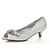 cheap Wedding Shoes-Women&#039;s Wedding Shoes Spring / Summer Low Heel Round Toe / Peep Toe Comfort Dyeable Shoes Wedding Dress Party &amp; Evening Sparkling Glitter / Buckle Silk Ivory