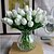 abordables Fleurs artificielles-Contact réel Style européen Bouquet Fleur de Table Bouquet 5