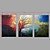 tanie Pejzaże-Hang-Malowane obraz olejny Ręcznie malowane - Krajobraz Nowoczesny Naciągnięte płótka / Trzy panele