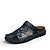 Недорогие Мужские сандалии-Для мужчин обувь Кожа Лето Удобная обувь Сандалии Назначение Повседневные Черный Желтый Морской синий