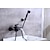 voordelige Badkranen-Badkraan - Hedendaagse Olie-Gewreven Brons Muurbevestigd Keramische ventiel Bath Shower Mixer Taps / Messing / Single Handle twee gaten