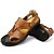 cheap Men&#039;s Sandals-Men&#039;s Sandals Comfort Shoes Fisherman Sandals Comfort Sandals Athletic Casual Outdoor Hiking Shoes Cowhide Dark Brown Black Khaki Spring Summer