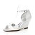 cheap Wedding Shoes-Women&#039;s Wedding Shoes Spring / Summer Wedge Heel Round Toe / Peep Toe / Open Toe Comfort Dyeable Shoes Wedding Dress Party &amp; Evening Buckle / Flower Silk Ivory