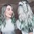 cheap Synthetic Lace Wigs-Synthetic Wig Loose Wave Synthetic Hair Wig L Part Green