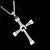 cheap Religious Jewelry-Men&#039;s Synthetic Diamond Pendant Necklace Cross Ladies Luxury Fashion Zircon Imitation Diamond Alloy Silver Necklace Jewelry For Wedding Party Casual Daily