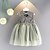 Χαμηλού Κόστους Φορέματα-Κοριτσίστικα Δαντέλα Καθημερινά Μονόχρωμο Αμάνικο Φόρεμα Πράσινο του τριφυλλιού