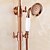 cheap Shower Faucets-Shower System Set - Rainfall Country Rose Gold Shower System Ceramic Valve Bath Shower Mixer Taps / Single Handle Two Holes