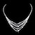 cheap Jewelry Sets-Women&#039;s AAA Cubic Zirconia Drop Earrings Choker Necklace Bridal Jewelry Sets Elegant Fashion Cubic Zirconia Silver Earrings Jewelry Silver For Wedding Party Engagement