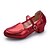 baratos Sapatos Para Dança de Salão &amp; Dança Moderna-Mulheres Sapatos de Dança Moderna Courino Têni Salto Baixo Não Personalizável Sapatos de Dança Preto / Prata / Vermelho