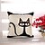 cheap Throw Pillows &amp; Covers-1 pcs Cotton/Linen Pillow Case Pillow Cover, Animal Print Novelty Casual Traditional/Classic