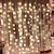 olcso LED szalagfények-karácsonyi esküvői dekorációs lámpák 3mx2m 240leds fehér meleg fehér többszínű fény hálószoba otthoni beltéri kültéri dekor függöny húr fény