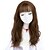 cheap Synthetic Trendy Wigs-Synthetic Wig Wavy Style With Bangs Wig Medium Length Flaxen Chestnut Brown Ash Brown Brown Grey Synthetic Hair Women&#039;s With Bangs Brown Gray Wig