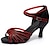 cheap Latin Shoes-Women&#039;s Latin Shoes Heel Cuban Heel Black / Gold Red / Black Red Buckle
