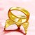 tanie Modne pierścionki-Męskie Pierścień oświadczenia Pierścień Miedź Pozłacany Orzeł Zwierzę damska Podstawowy List Rock Gotyckie Moda Modne pierścionki Biżuteria Złoty Na Prezenty bożonarodzeniowe Specjalne okazje