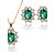 cheap Jewelry Sets-Women&#039;s AAA Cubic Zirconia Jewelry Set - Classic, Fashion, Euramerican Include Pendant Necklace Bridal Jewelry Sets Dark Blue / Purple / Green For Christmas Christmas Gifts Wedding Party Special