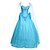 preiswerte Kostüme aus Film und Fernsehen-Prinzessin Cinderella Märchen Cosplay Kostüme Damen Film Cosplay Urlaubskleid Blau Kleid Ärmel Halsketten Weihnachten Halloween Silvester Chiffon Kunstpelz Satin / Stirnband