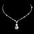 cheap Jewelry Sets-Women&#039;s AAA Cubic Zirconia Drop Earrings Choker Necklace Bridal Jewelry Sets Elegant Fashion Cubic Zirconia Silver Earrings Jewelry Silver For Wedding Anniversary Party Evening Engagement