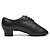 cheap Latin Shoes-Men&#039;s Latin Shoes Ballroom Dance Shoes Performance Lace Up Heel Sneaker Low Heel Loafer Black