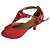preiswerte Lateinamerikanische Schuhe-Damen Tanzschuhe Schuhe für den lateinamerikanischen Tanz Sandalen Maßgefertigter Absatz Maßfertigung Rot / Innen