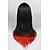 abordables Perruques Synthétiques Sans Bonnet-Perruque Synthétique Droit Cheveux Synthétiques Noir Perruque Femme Moyen Sans bonnet