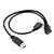 preiswerte USB-Kabel-Black USB 3.0 Female to Dual USB Male Extra Power Data Y Extension Cable for 2.5&quot; Mobile Hard Disk