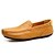 preiswerte Herrenpantoletten &amp; -slipper-Herren Schuhe Leder Frühling Sommer Mokassin Loafers &amp; Slip-Ons Für Normal Schwarz lichter Ocker Blau