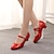זול נעלי ריקודים ונעלי ריקוד מודרניות-בגדי ריקוד נשים ריקודים סלוניים נעליים מודרניות בבית מקצועי וַלס עקבים צבע אחיד עקב נמוך אבזם כסף שחור אדום