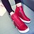 cheap Women&#039;s Sneakers-Women&#039;s Sneakers Outdoor Office &amp; Career Zipper Platform Wedge Heel Round Toe Comfort Light Soles Walking PU Black White Red