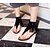 halpa Naisten sandaalit-Naiset Kengät Nupukkinahka PU Kevät Comfort Sandaalit Käyttötarkoitus Kausaliteetti Musta Beesi Keltainen