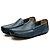 preiswerte Herrenpantoletten &amp; -slipper-Herren Schuhe Leder Frühling Sommer Mokassin Loafers &amp; Slip-Ons Für Normal Schwarz lichter Ocker Blau