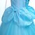 billige Film- og TV-kostymer-Prinsesse Cinderella Eventyr Cosplay Kostumer Dame Film-Cosplay feriekjole Blå Kjole Ermer Halskjeder Jul Halloween Nytt År Chiffon Imitert Pels Satin / Pannebånd