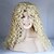 halpa Synteettiset peruukit pitsillä-Synteettiset pitsireunan peruukit Kihara Kihara Lace Front Peruukki Vaaleahiuksisuus Lyhyt Keskikokoinen Pitkä Platinum Blonde Synteettiset hiukset Naisten Luonnollinen hiusviiva Vaaleahiuksisuus