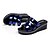 baratos Sandálias de mulher-Mulheres Sapatos Sintético Verão Conforto Sandálias Salto Robusto Peep Toe Preto / Vermelho / Azul
